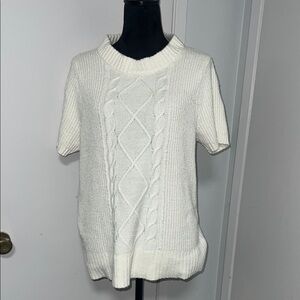 Torrid Ivory Cable Knit Sweater